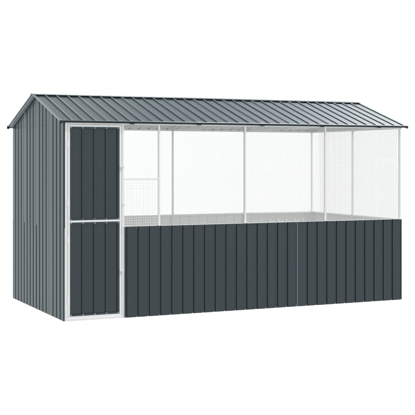 Vogelkooi Antraciet 410 x 210 x 230 cm Gegalvaniseerd staal is nu te koop bij PeponiXL, paradijselijk wonen!