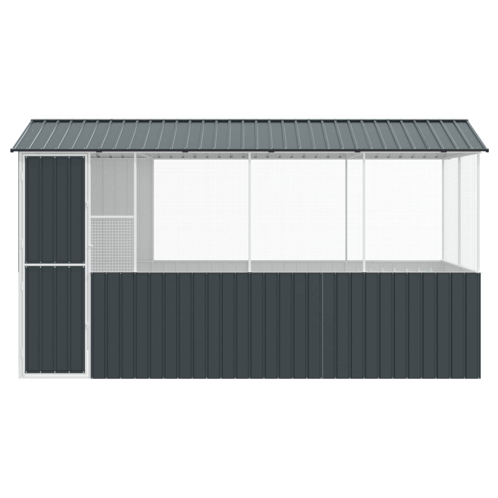 Vogelkooi Antraciet 410 x 210 x 230 cm Gegalvaniseerd staal is nu te koop bij PeponiXL, paradijselijk wonen!