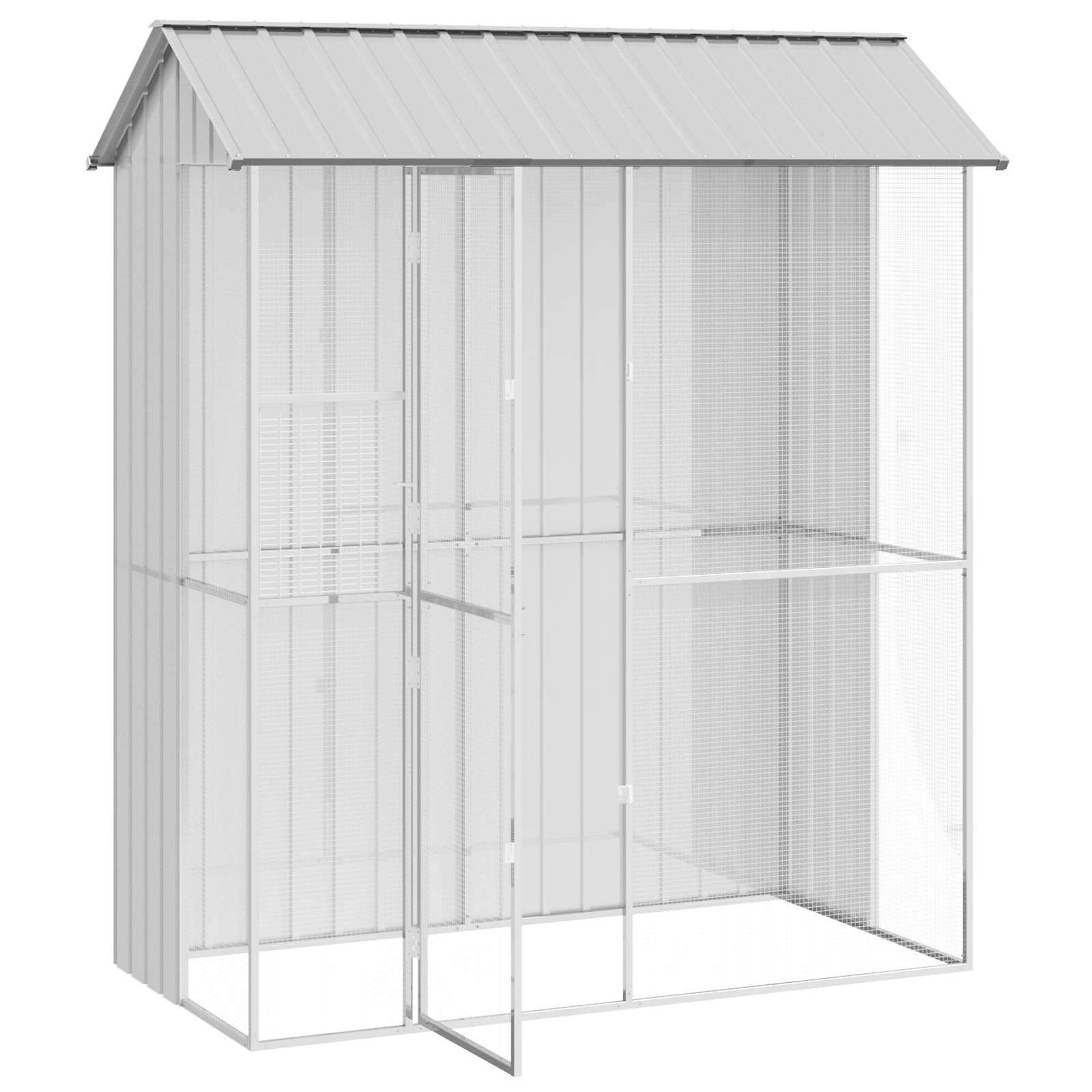 Vogelkooi Grijs 215 x 110 x 247 cm Gegalvaniseerd staal is nu te koop bij PeponiXL, paradijselijk wonen!