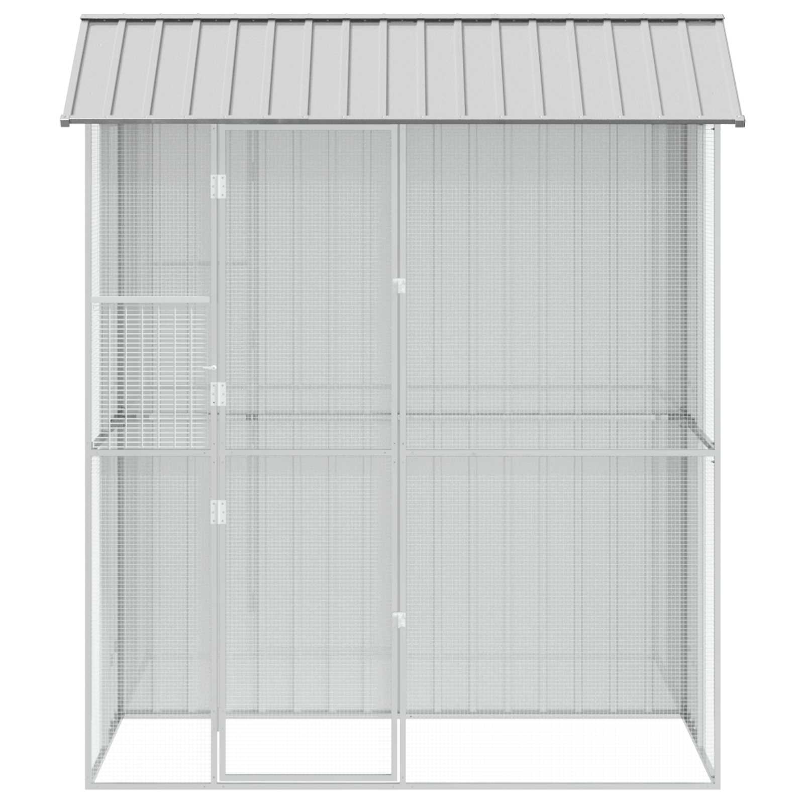 Vogelkooi Grijs 215 x 110 x 247 cm Gegalvaniseerd staal is nu te koop bij PeponiXL, paradijselijk wonen!