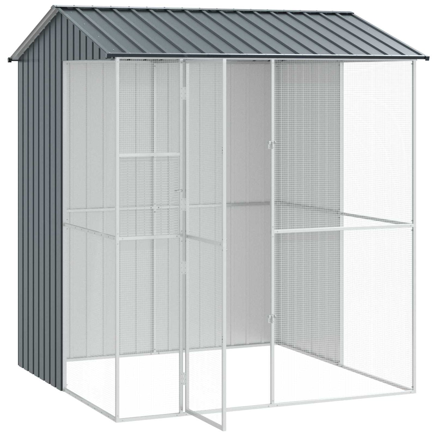 Vogelkooi Antraciet 215 x 210 x 247 cm Gegalvaniseerd staal is nu te koop bij PeponiXL, paradijselijk wonen!