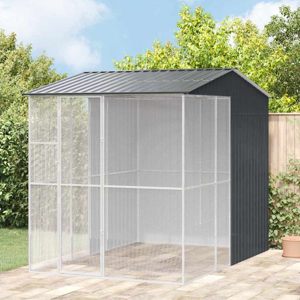 Vogelkooi Antraciet 215 x 310 x 247 cm Gegalvaniseerd staal is nu te koop bij PeponiXL, paradijselijk wonen!
