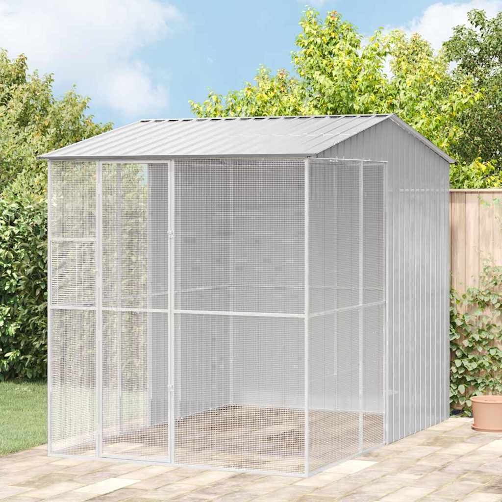 Vogelkooi Grijs 215 x 310 x 247 cm Gegalvaniseerd staal is nu te koop bij PeponiXL, paradijselijk wonen!