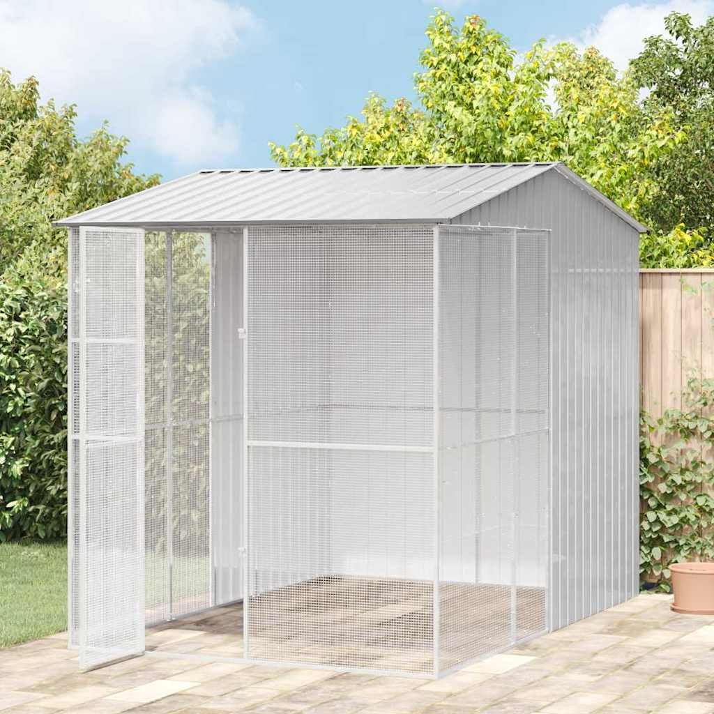 Vogelkooi Grijs 215 x 310 x 247 cm Gegalvaniseerd staal is nu te koop bij PeponiXL, paradijselijk wonen!