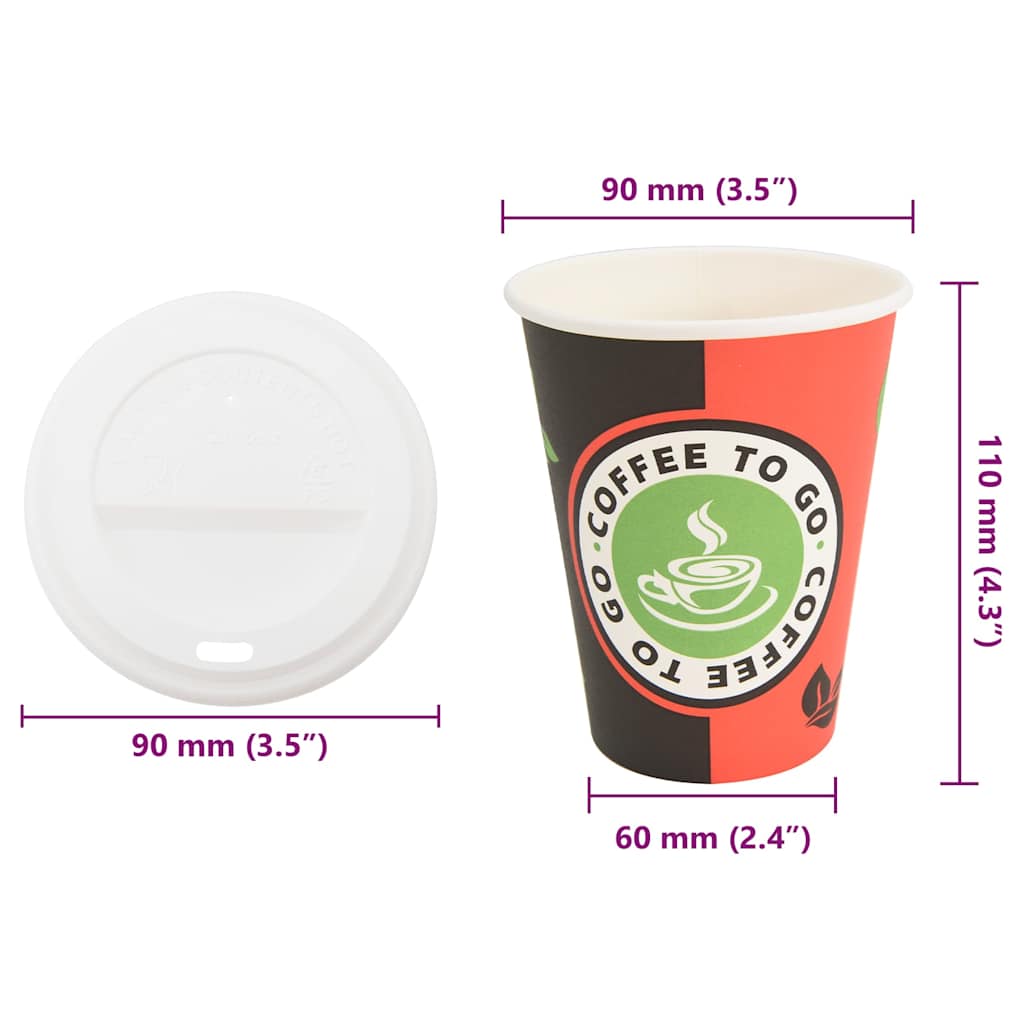 Papieren koffiekopjes met deksel 1000 st 4oz 100 ml is nu te koop bij PeponiXL, paradijselijk wonen!