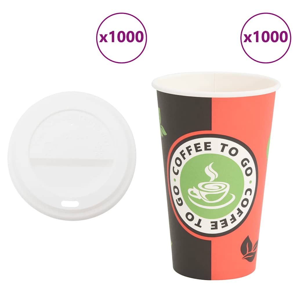 Papieren koffiekopjes met deksel 1000 st 16oz 400 ml is nu te koop bij PeponiXL, paradijselijk wonen!