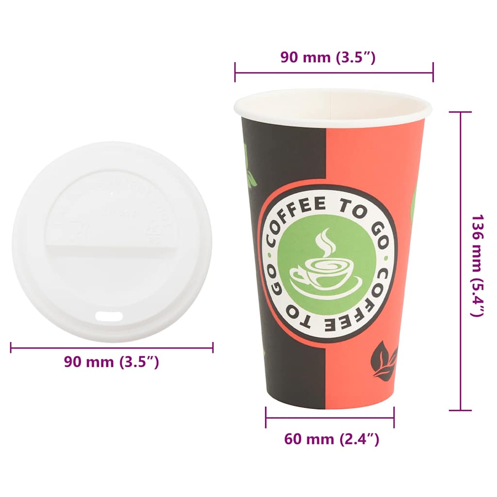 Papieren koffiekopjes met deksel 1000 st 16oz 400 ml is nu te koop bij PeponiXL, paradijselijk wonen!
