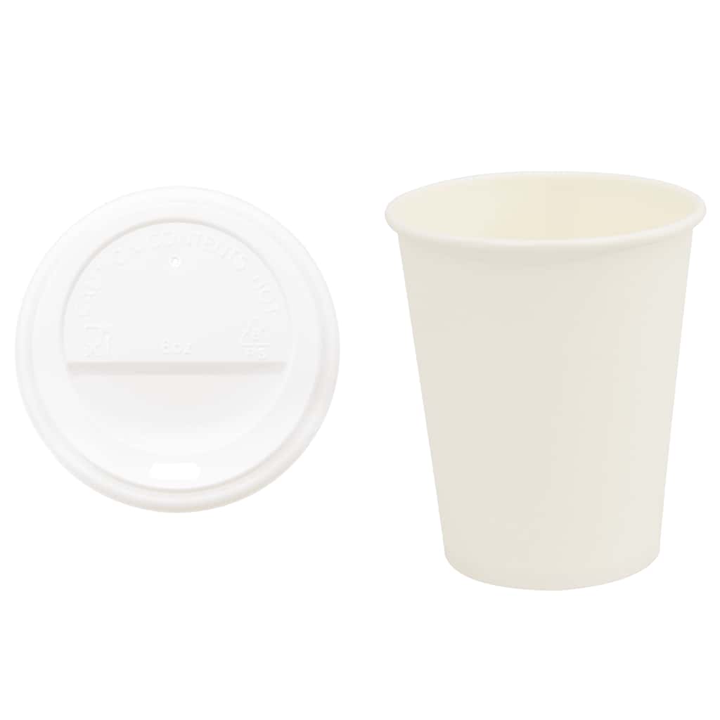 Papieren koffiekopjes met deksel 1000 st 8oz 200 ml is nu te koop bij PeponiXL, paradijselijk wonen!