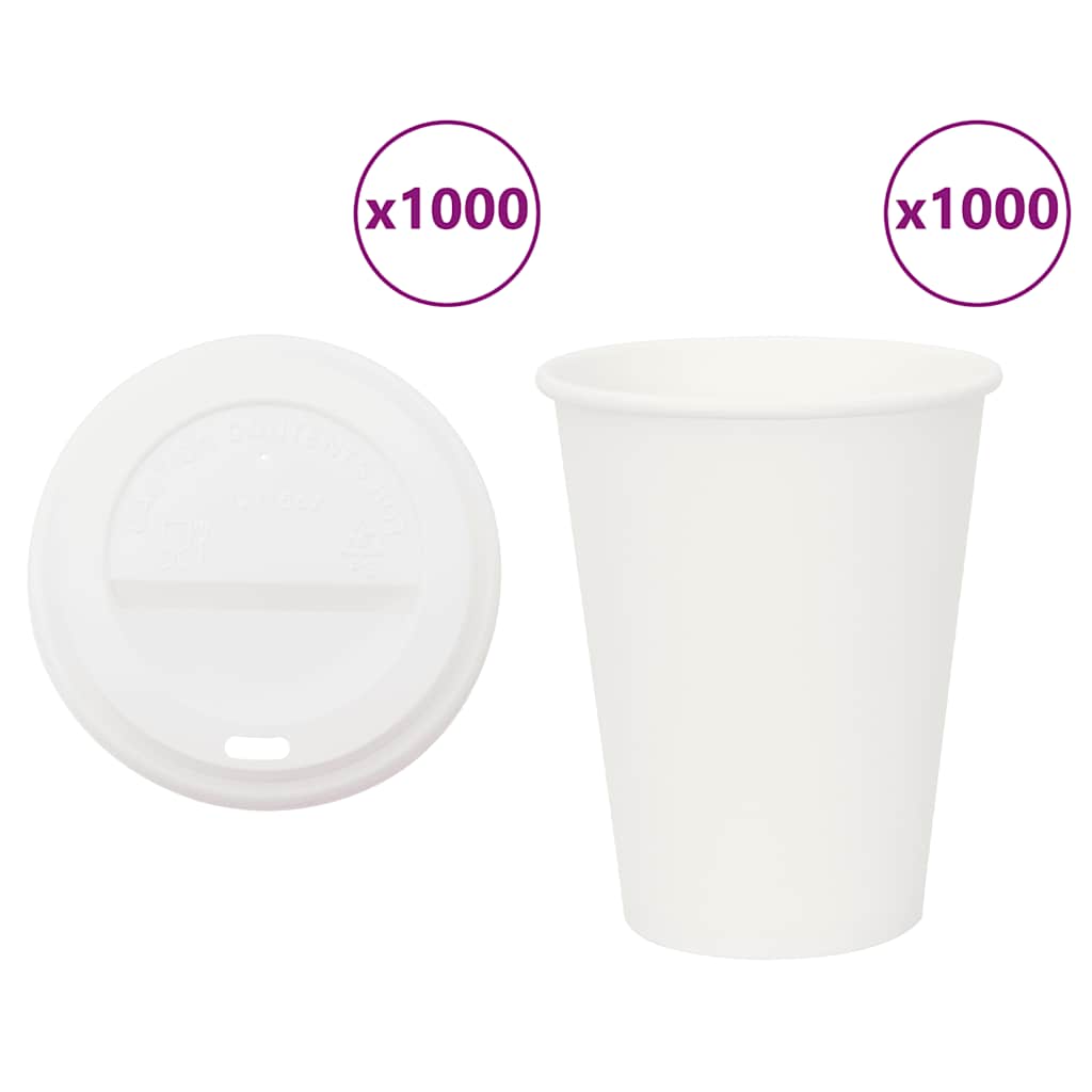 Papieren koffiekopjes met deksel 1000 st 12oz 300 ml is nu te koop bij PeponiXL, paradijselijk wonen!