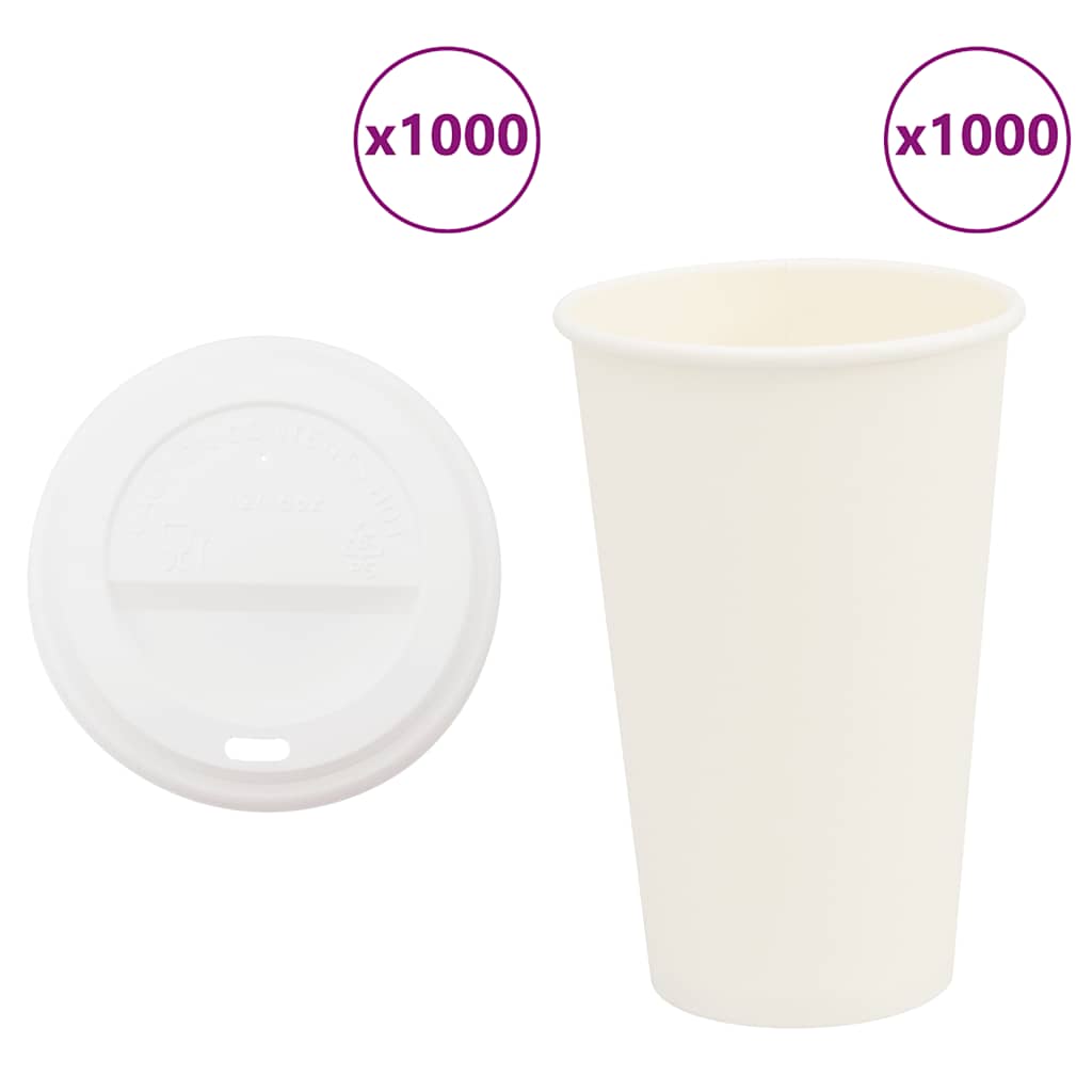 Papieren koffiekopjes met deksel 1000 st 16oz 400 ml is nu te koop bij PeponiXL, paradijselijk wonen!