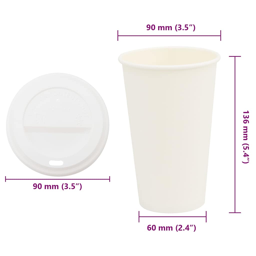 Papieren koffiekopjes met deksel 1000 st 16oz 400 ml is nu te koop bij PeponiXL, paradijselijk wonen!