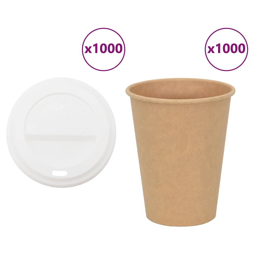 Papieren koffiekopjes met deksel 1000 st 12oz 300 ml is nu te koop bij PeponiXL, paradijselijk wonen!