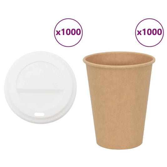 Papieren koffiekopjes met deksel 1000 st 12oz 300 ml is nu te koop bij PeponiXL, paradijselijk wonen!