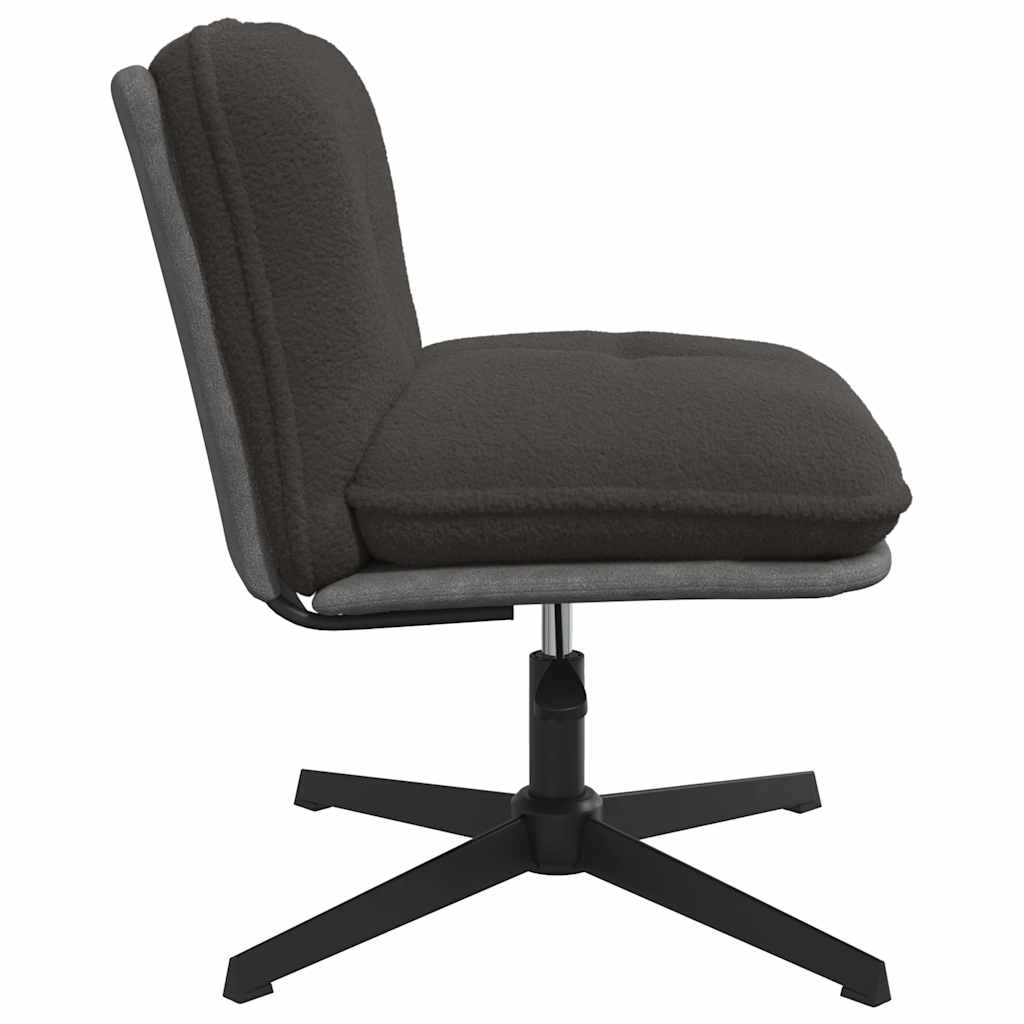 Bureaustoel donkergrijs gekrulde wolachtige stof is nu te koop bij PeponiXL, paradijselijk wonen!