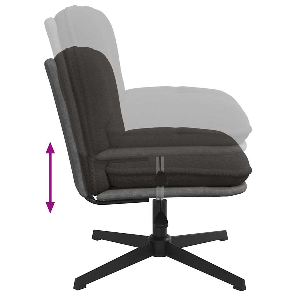 Bureaustoel donkergrijs gekrulde wolachtige stof is nu te koop bij PeponiXL, paradijselijk wonen!