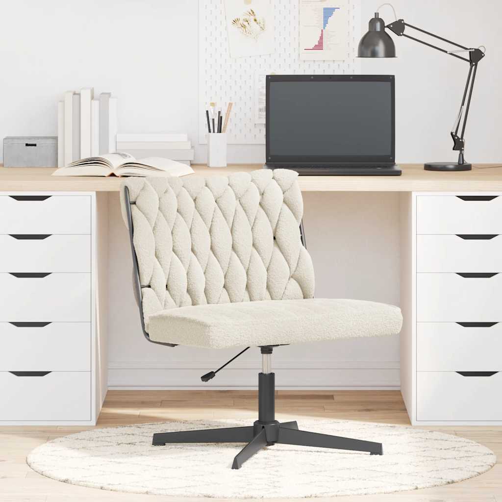 Bureaustoel crèmekleurig wolachtige stof is nu te koop bij PeponiXL, paradijselijk wonen!