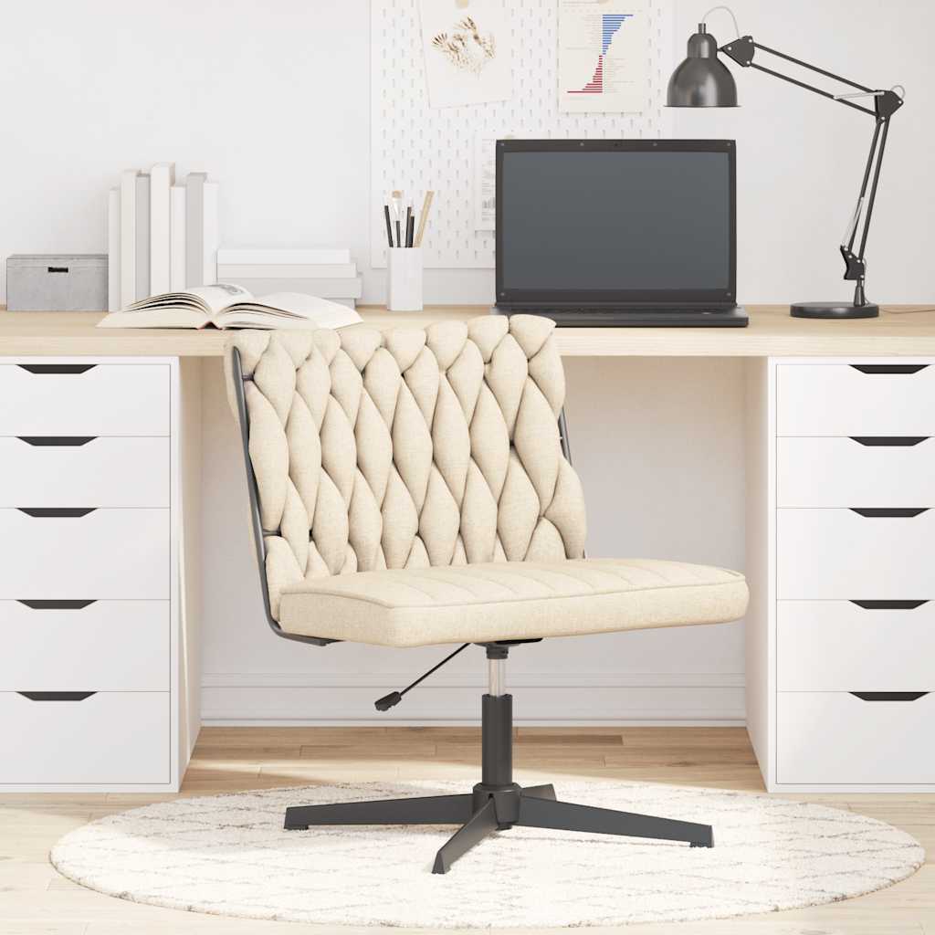 Kantoorstoel draaibaar stof crèmekleurig is nu te koop bij PeponiXL, paradijselijk wonen!