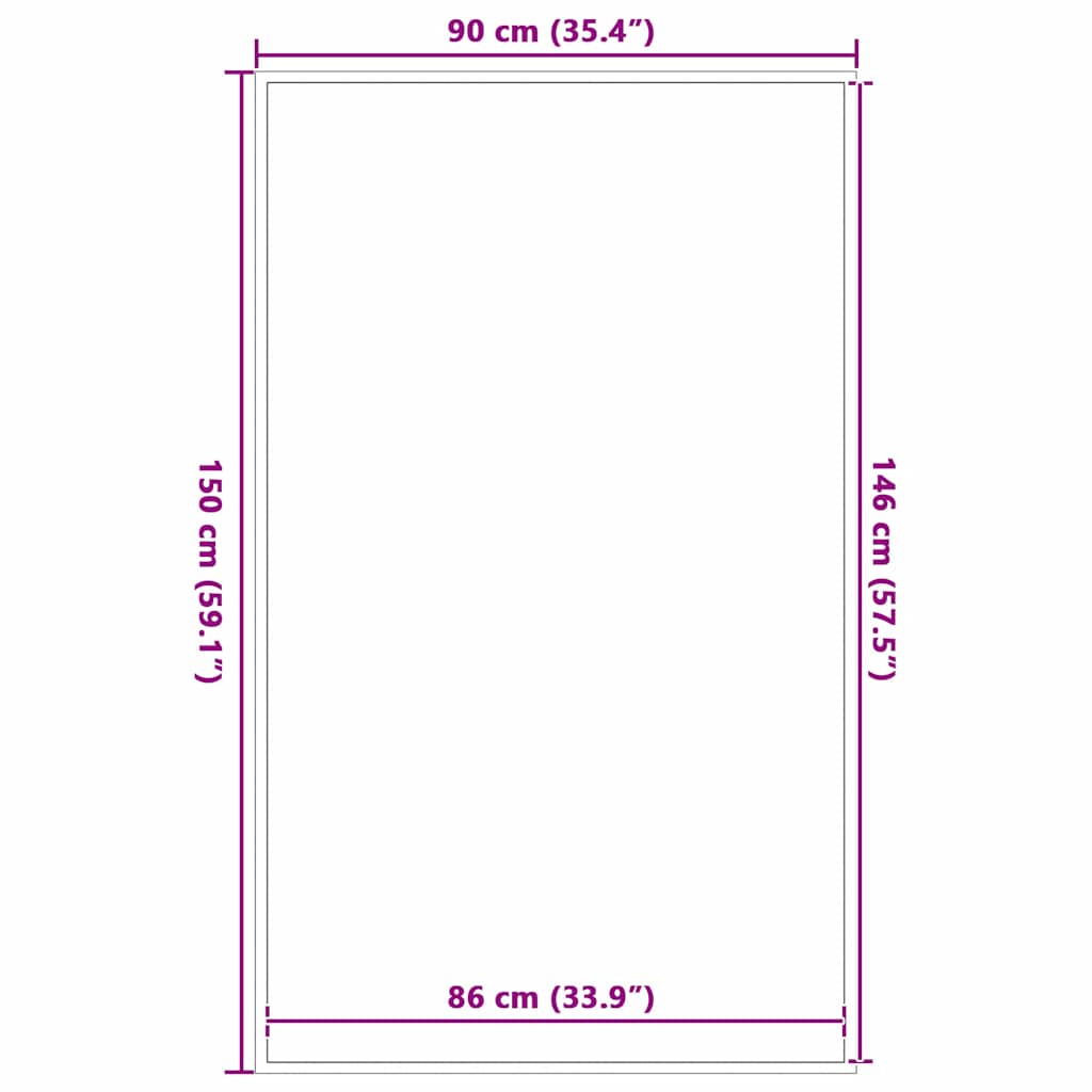 Deurmat 90x150 cm zwart is nu te koop bij PeponiXL, paradijselijk wonen!