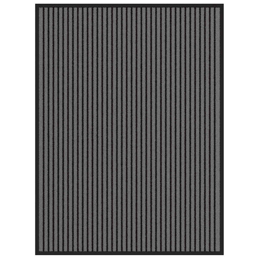 Deurmat 90x120 cm gestreept zwart en grijs is nu te koop bij PeponiXL, paradijselijk wonen!