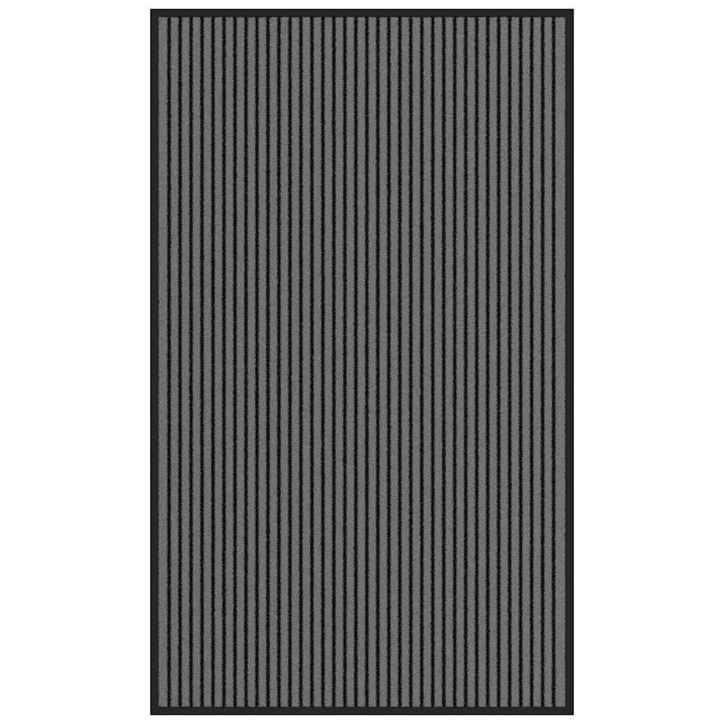 Deurmat 90x150 cm gestreept 90x150 cm zwart en grijs is nu te koop bij PeponiXL, paradijselijk wonen!
