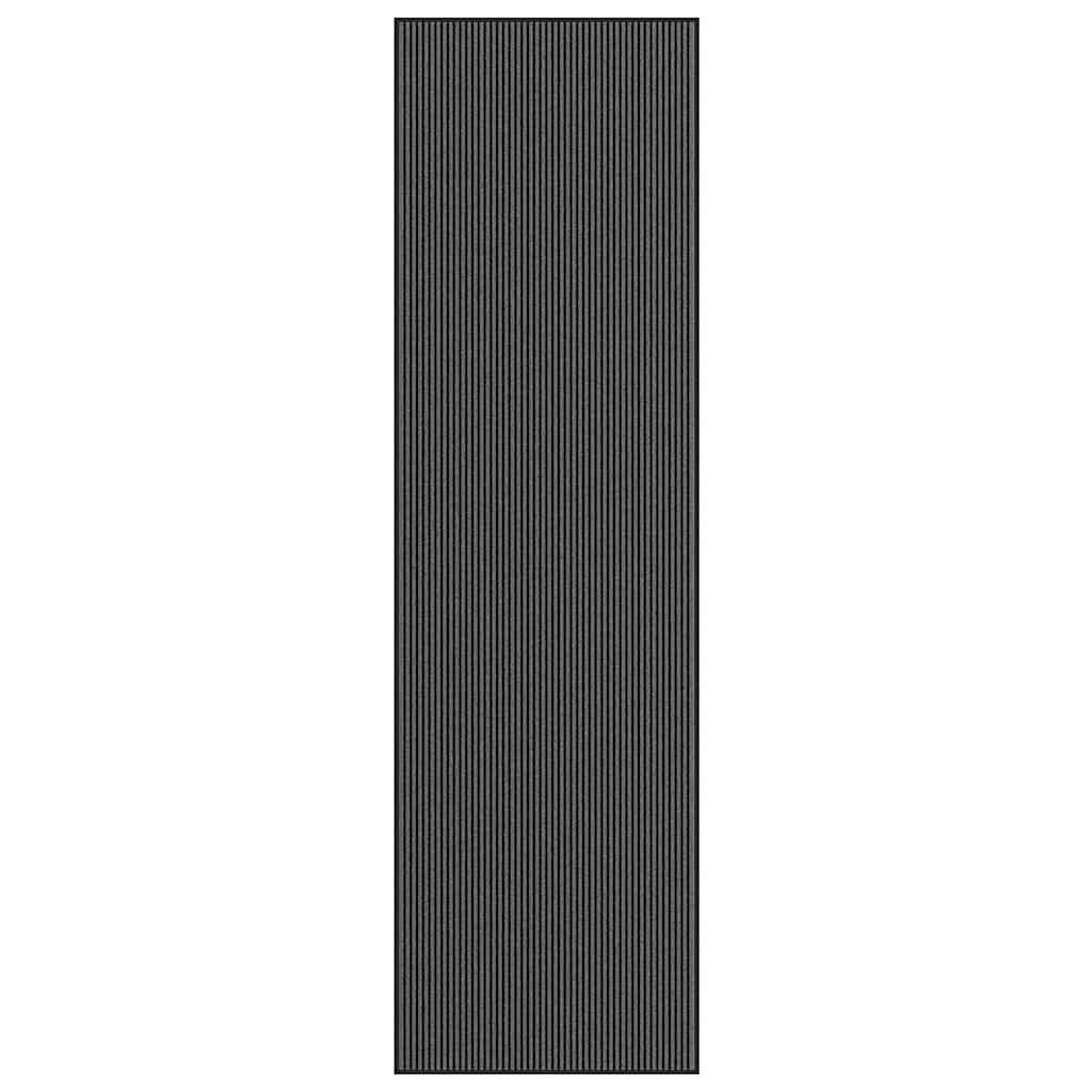 Deurmat 115x400 cm gestreept 115x400 cm zwart en grijs is nu te koop bij PeponiXL, paradijselijk wonen!