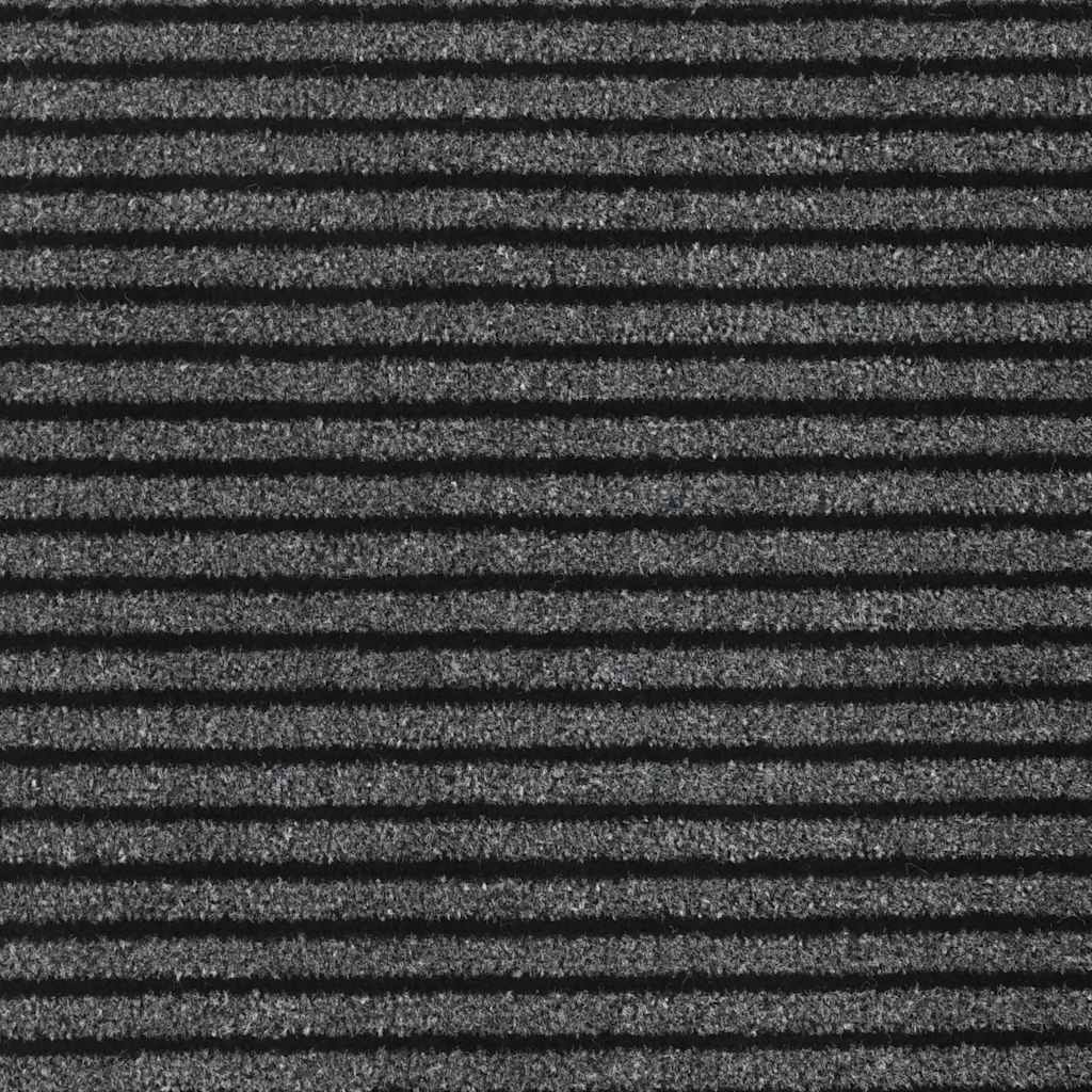 Deurmat 115x400 cm gestreept 115x400 cm zwart en grijs is nu te koop bij PeponiXL, paradijselijk wonen!