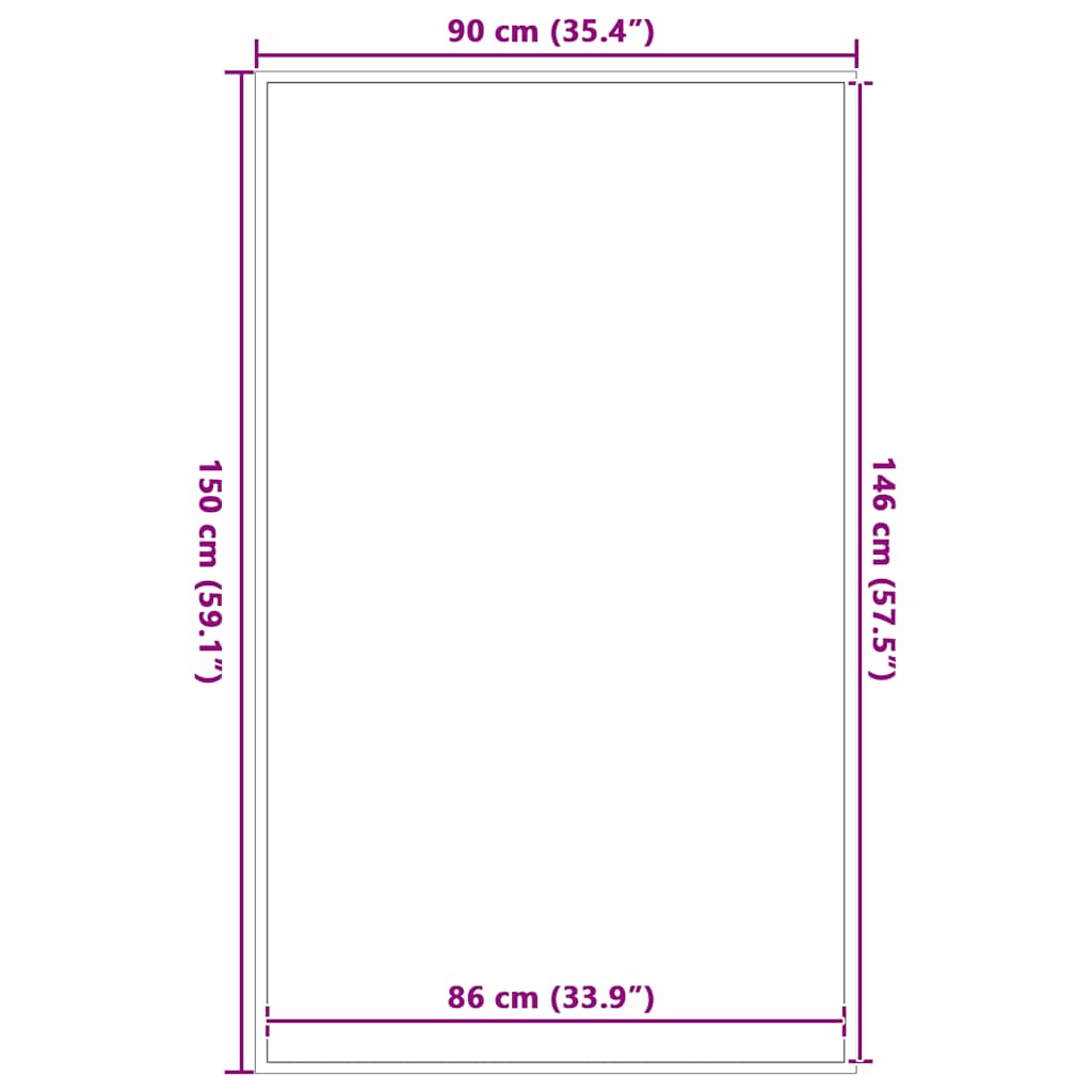 Deurmat 90x150 cm zwart is nu te koop bij PeponiXL, paradijselijk wonen!