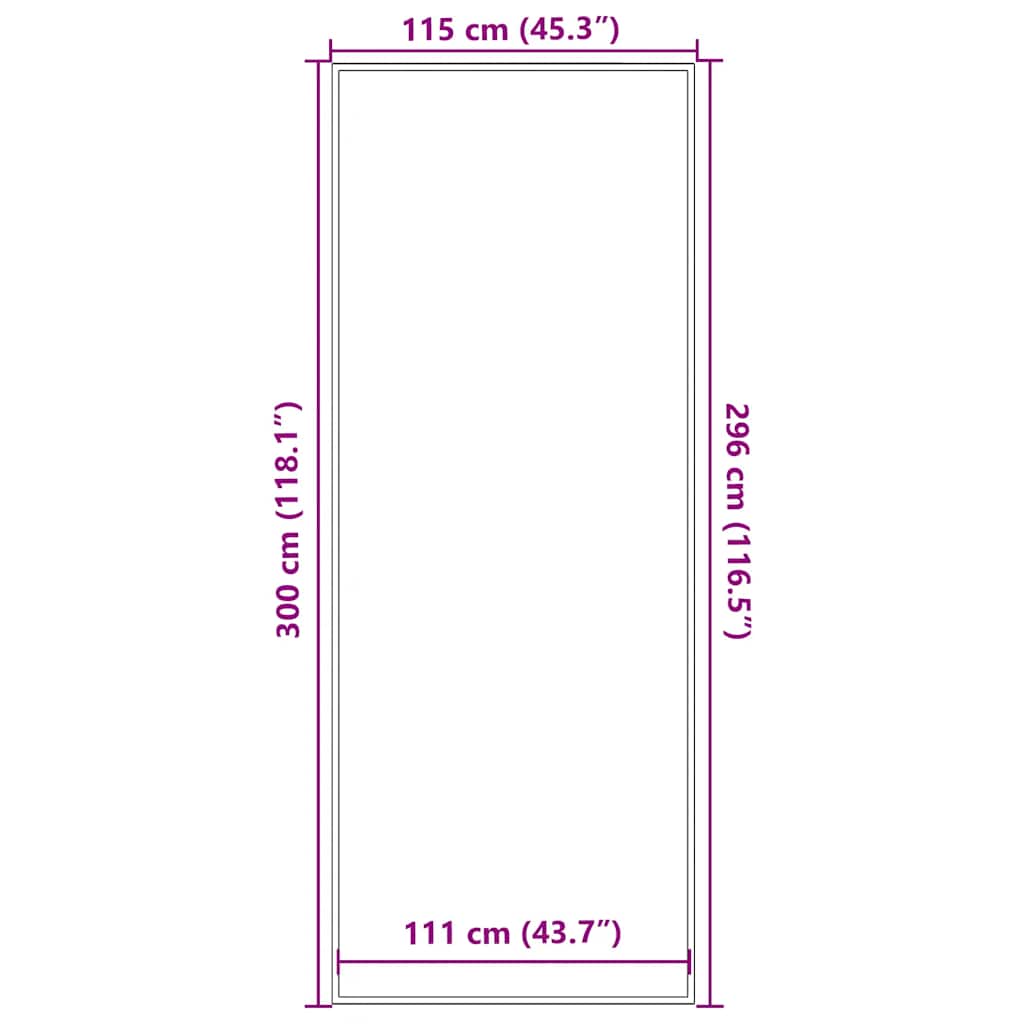 Deurmat 115x300 cm zwart is nu te koop bij PeponiXL, paradijselijk wonen!