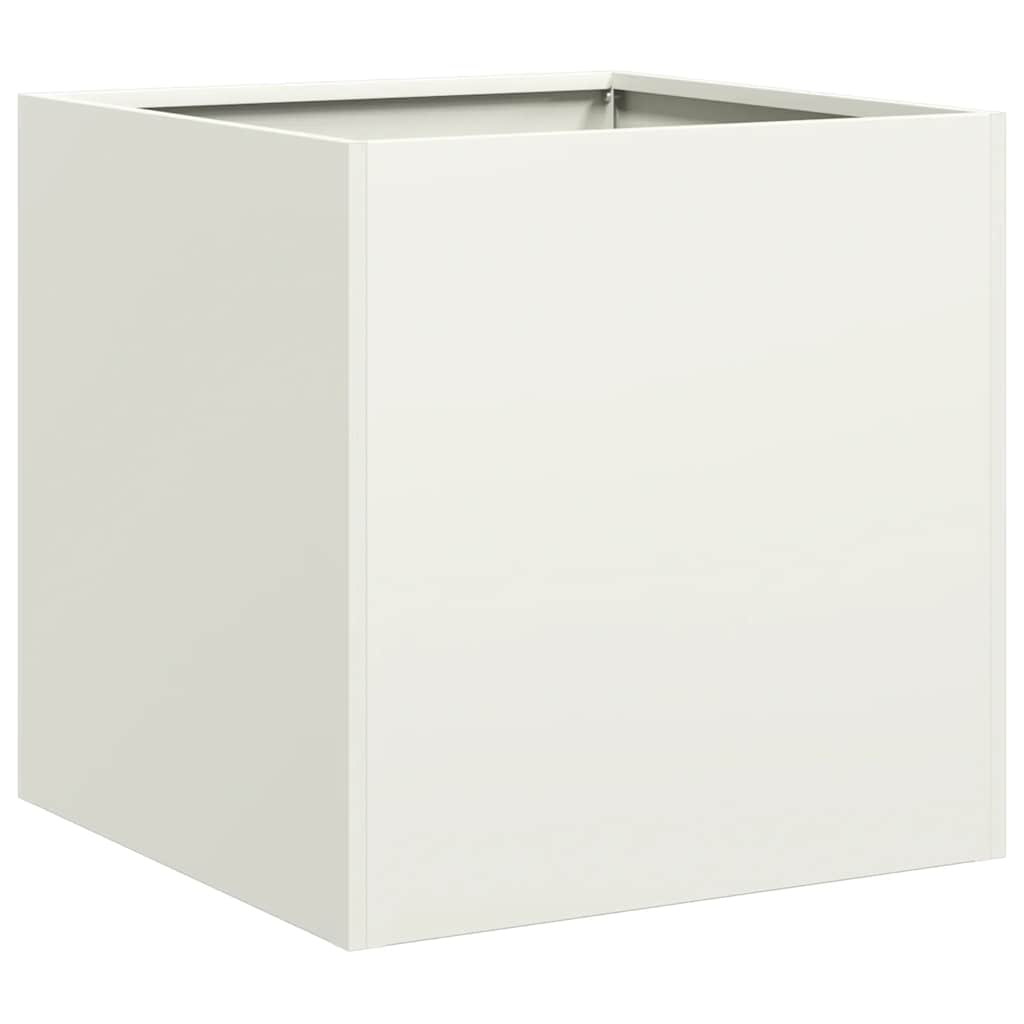 Plantenbak 40x40x40 cm koudgewalst staal wit is nu te koop bij PeponiXL, paradijselijk wonen!