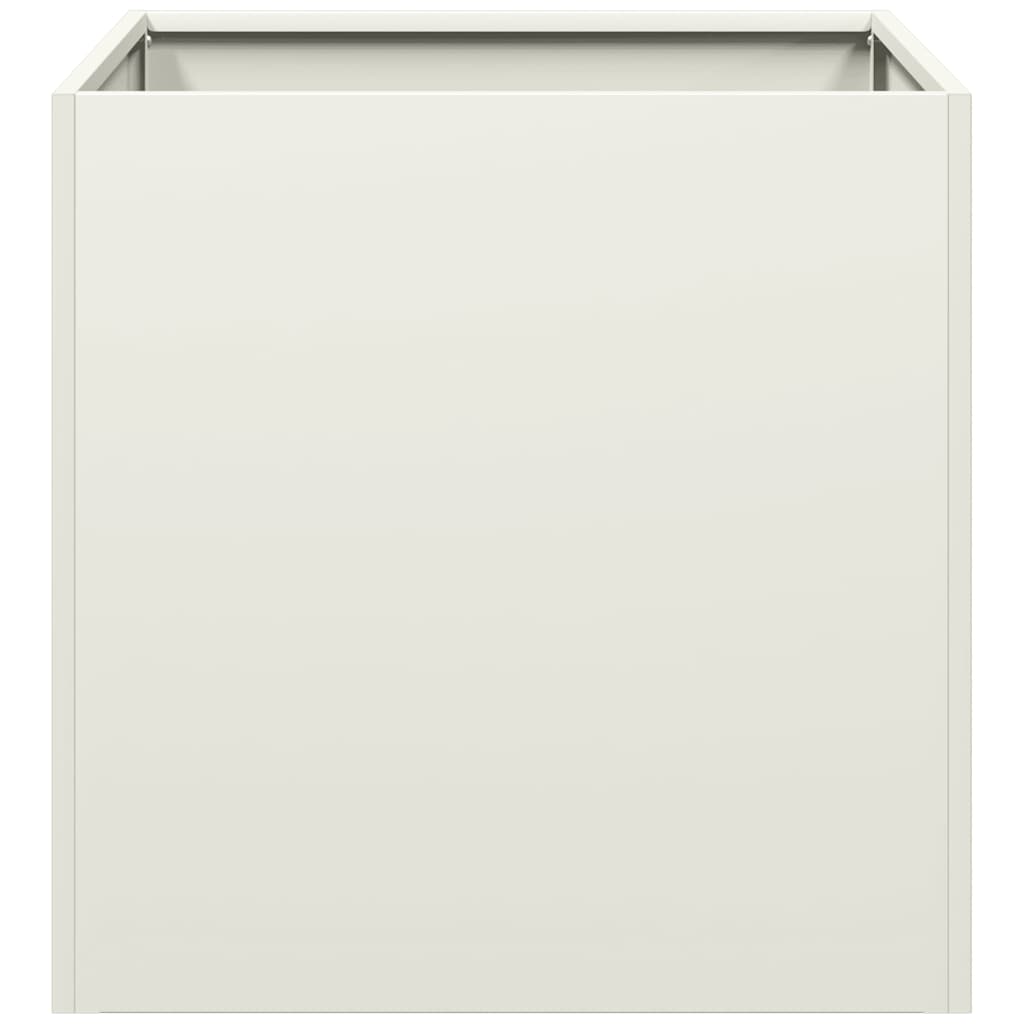 Plantenbak 40x40x40 cm koudgewalst staal wit is nu te koop bij PeponiXL, paradijselijk wonen!