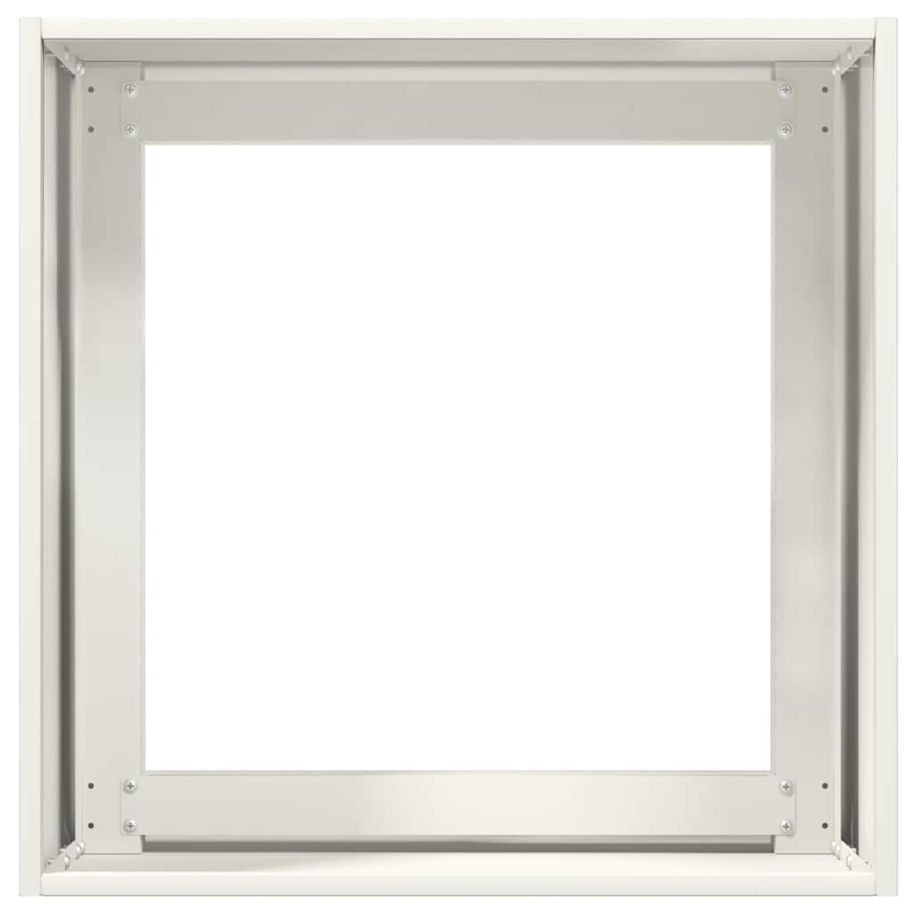 Plantenbak 40x40x40 cm koudgewalst staal wit is nu te koop bij PeponiXL, paradijselijk wonen!