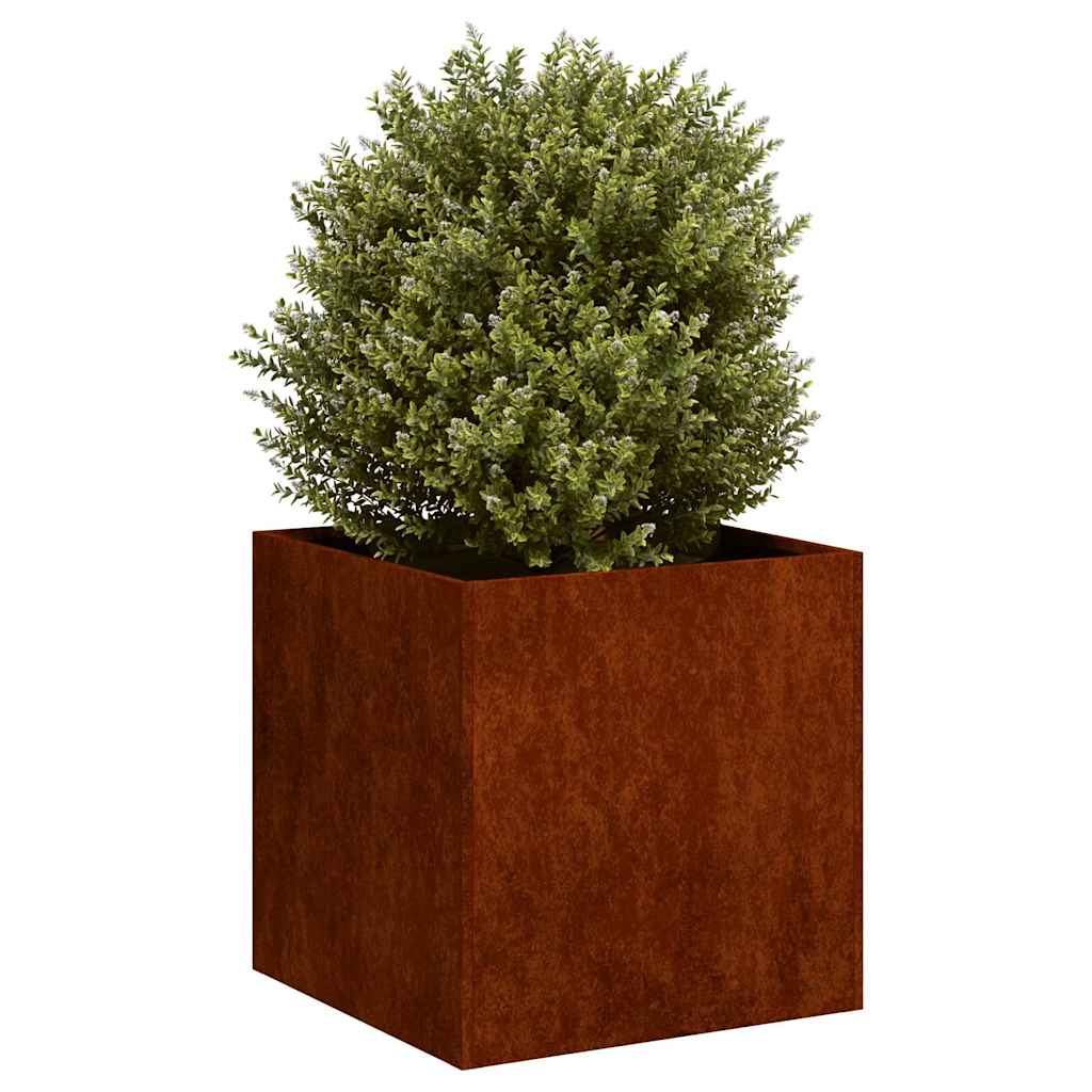 Plantenbak roestig 40x40x40 cm weervast staal is nu te koop bij PeponiXL, paradijselijk wonen!