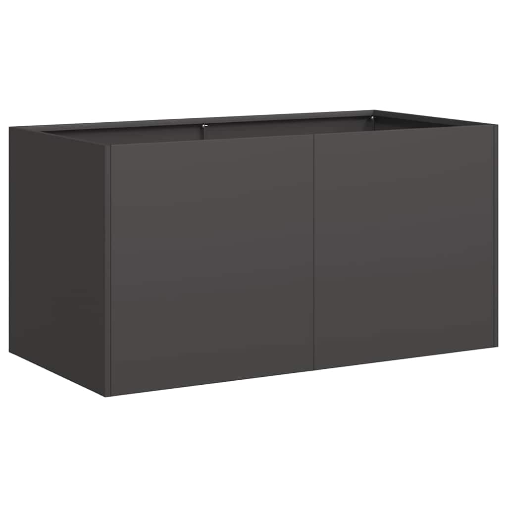 Plantenbak 80x40x40 cm koudgewalst staal zwart is nu te koop bij PeponiXL, paradijselijk wonen!