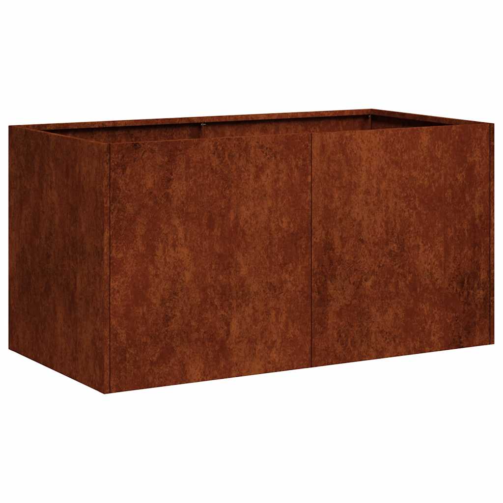 Plantenbak roestig 80x40x40 cm weervast staal is nu te koop bij PeponiXL, paradijselijk wonen!