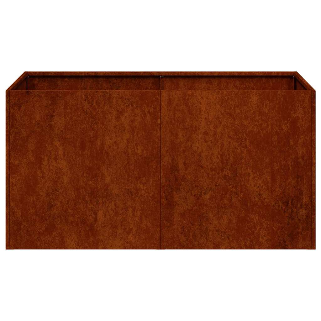 Plantenbak roestig 80x40x40 cm weervast staal is nu te koop bij PeponiXL, paradijselijk wonen!
