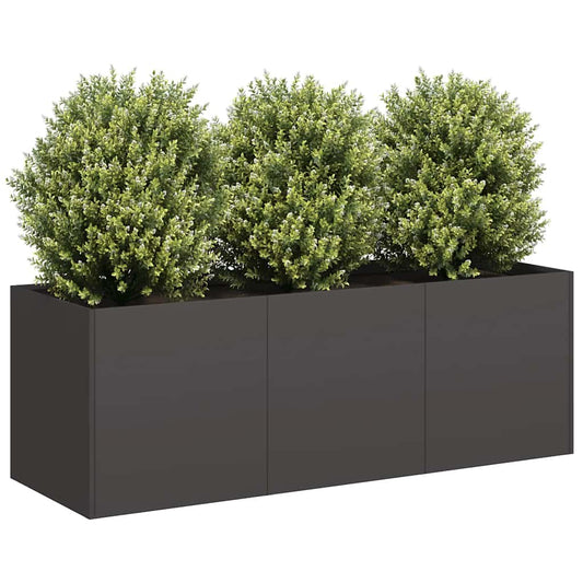 Plantenbak Zwart 120x40x40 cm Koudgewalst Staal is nu te koop bij PeponiXL, paradijselijk wonen!
