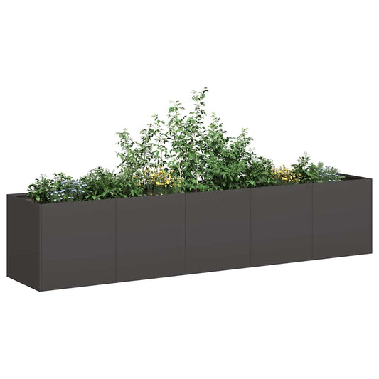 Plantenbak Zwart 200x40x40 cm Koudgewalst Staal is nu te koop bij PeponiXL, paradijselijk wonen!