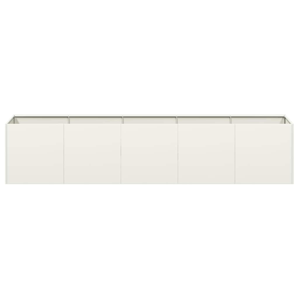 Plantenbak 200x40x40 cm koudgewalst staal wit is nu te koop bij PeponiXL, paradijselijk wonen!