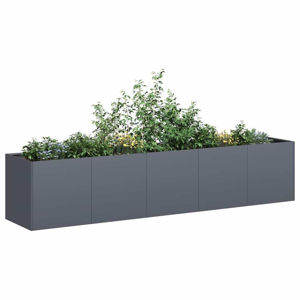 Plantenbak Antraciet 200x40x40 cm Koudgewalst Staal is nu te koop bij PeponiXL, paradijselijk wonen!