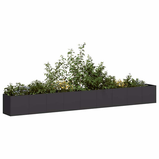 Plantenbak 360x40x40 cm koudgewalst staal zwart is nu te koop bij PeponiXL, paradijselijk wonen!