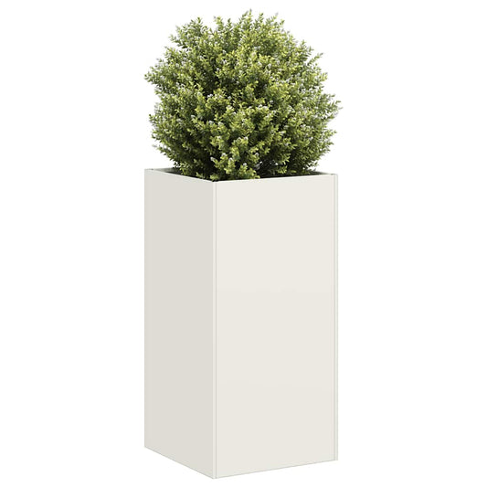 Plantenbak 40x40x80 cm koudgewalst staal wit is nu te koop bij PeponiXL, paradijselijk wonen!