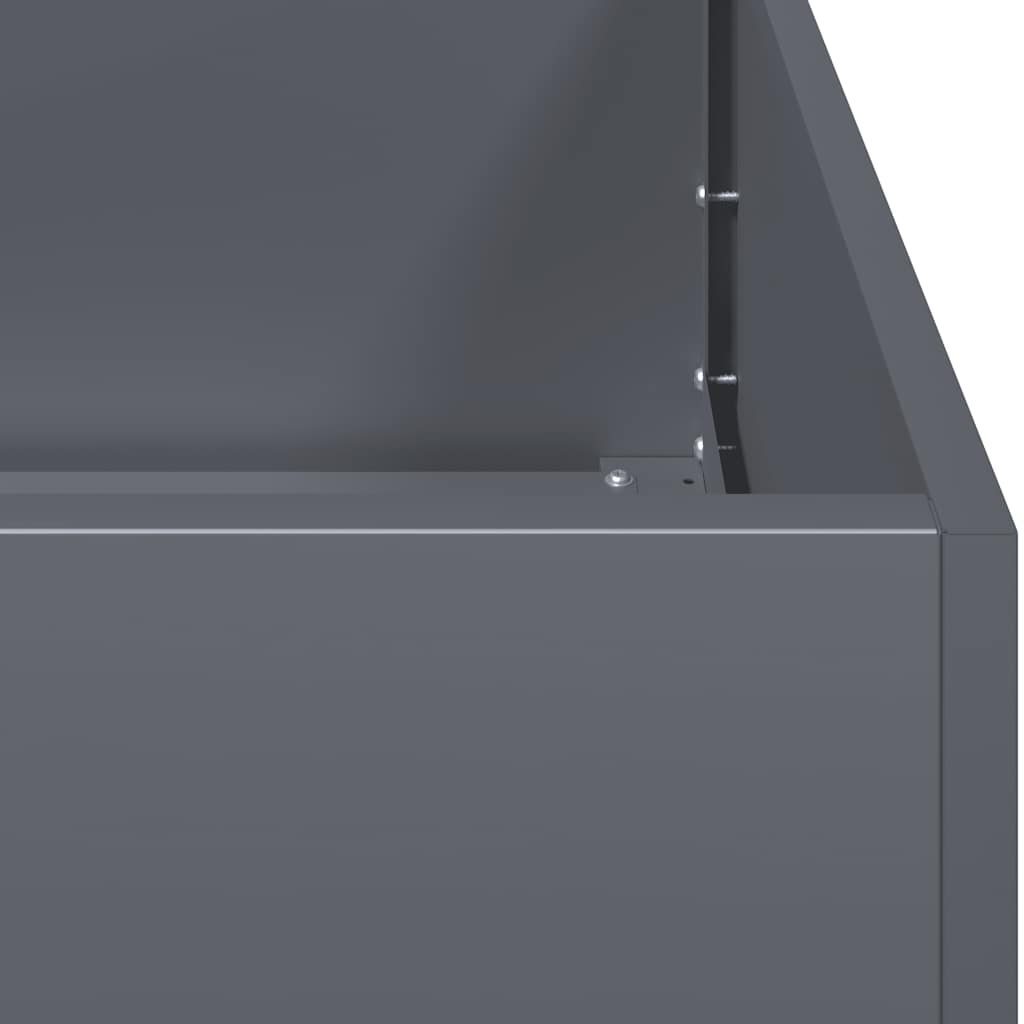 Plantenbak 40x40x80 cm koudgewalst staal antracietkleurig is nu te koop bij PeponiXL, paradijselijk wonen!