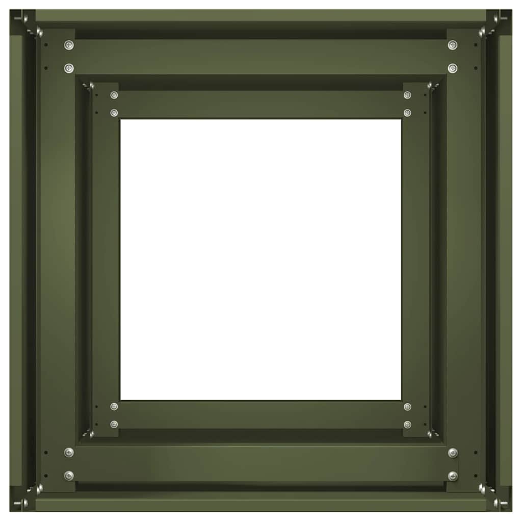 Plantenbak 40x40x80 cm koudgewalst staal olijfgroen is nu te koop bij PeponiXL, paradijselijk wonen!