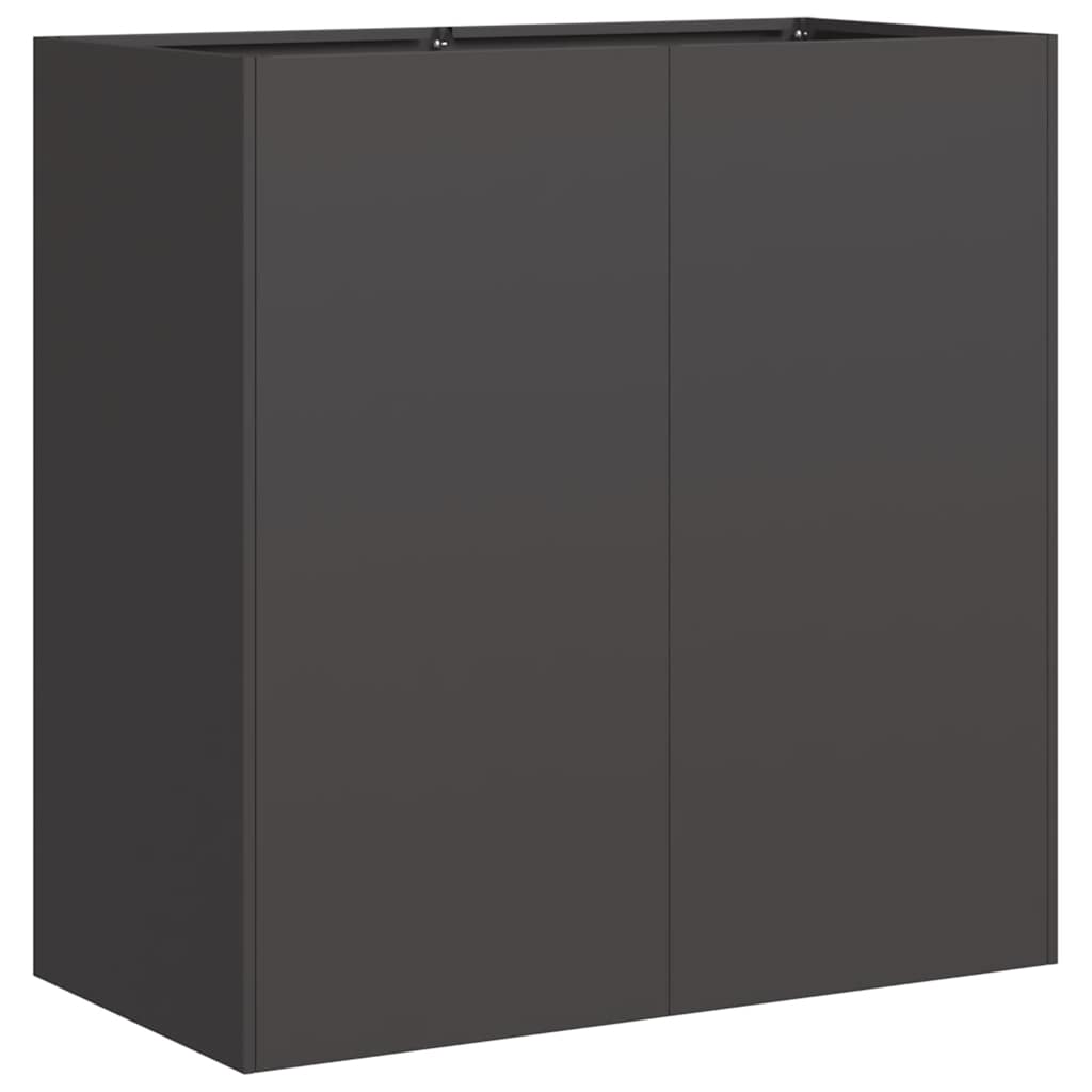 Plantenbak 80x40x80 cm koudgewalst staal zwart is nu te koop bij PeponiXL, paradijselijk wonen!