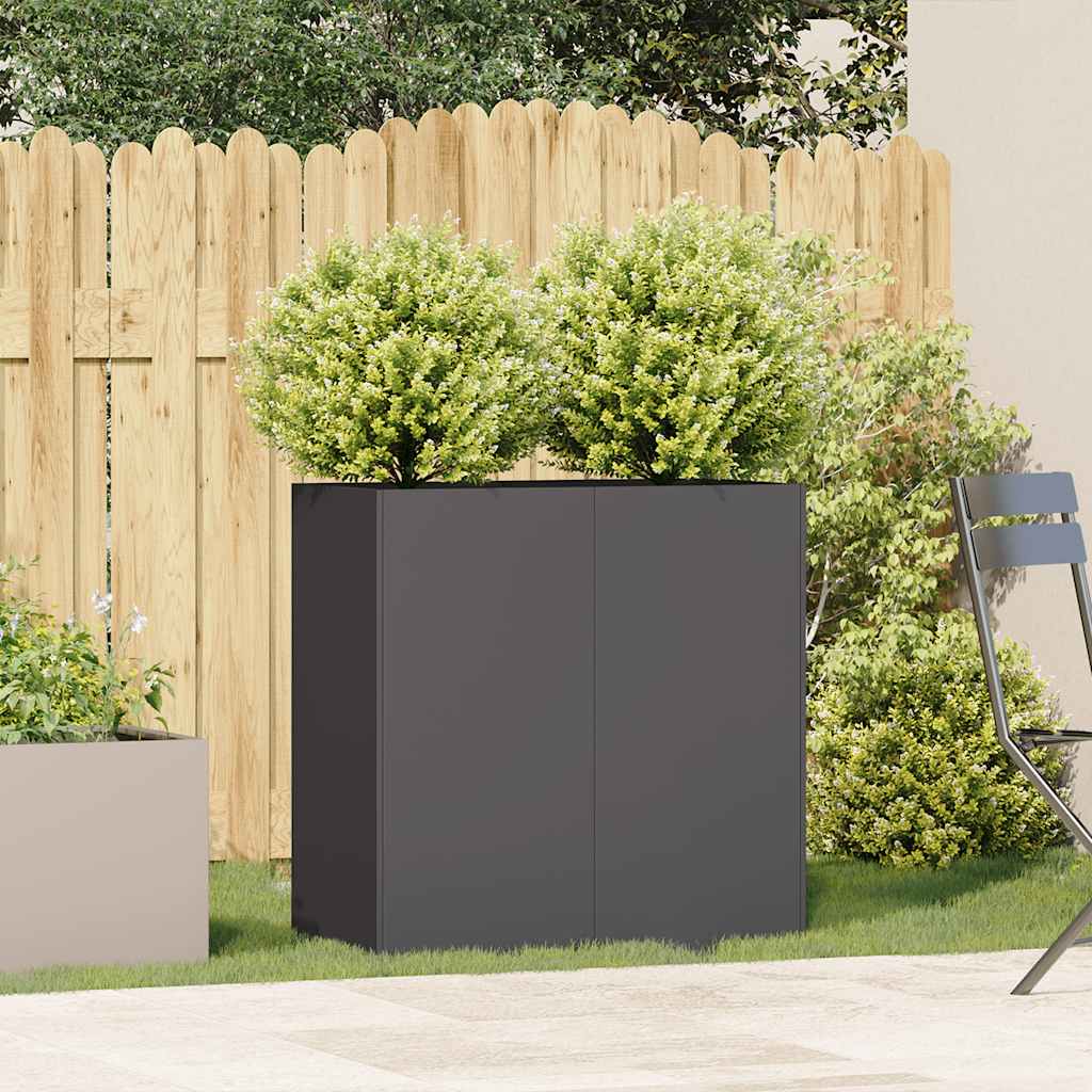 Plantenbak 80x40x80 cm koudgewalst staal zwart is nu te koop bij PeponiXL, paradijselijk wonen!