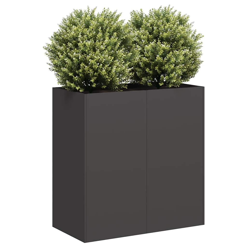Plantenbak 80x40x80 cm koudgewalst staal zwart is nu te koop bij PeponiXL, paradijselijk wonen!
