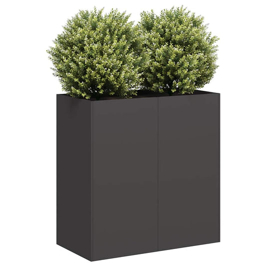 Plantenbak 80x40x80 cm koudgewalst staal zwart is nu te koop bij PeponiXL, paradijselijk wonen!