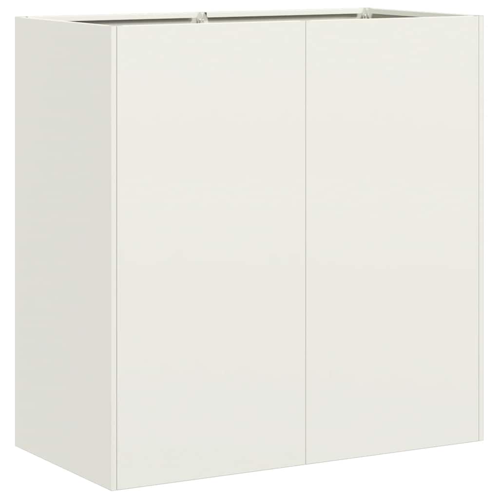 Plantenbak 80x40x80 cm koudgewalst staal wit is nu te koop bij PeponiXL, paradijselijk wonen!