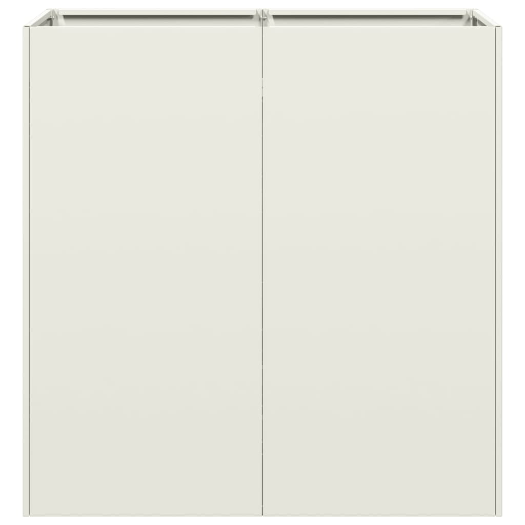 Plantenbak 80x40x80 cm koudgewalst staal wit is nu te koop bij PeponiXL, paradijselijk wonen!