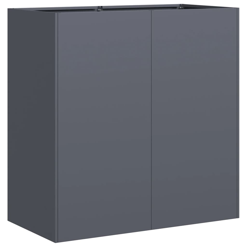 Plantenbak 80x40x80 cm koudgewalst staal antracietkleurig is nu te koop bij PeponiXL, paradijselijk wonen!